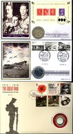 COIN COVERS 1980's-2018 Collection Of 50 Covers (minor Duplication) Coins Incl. 50p (2), £1 ($0, £2 (12), £5 (22), Medal - Sonstige & Ohne Zuordnung