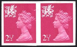 WALES 1971-93 2½p Bright Magenta (centre Band) Gum Arabic Variety Imperf Horizontal Pair, Shows Vertical Paper Creases F - Sonstige & Ohne Zuordnung