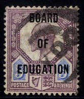 BOARD OF EDUCATION 1904 5d Dull Purple & Ultramarine U Example With Colour A Little Faded/washed.  Wenvoe Opinion States - Sonstige & Ohne Zuordnung