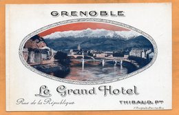 Grenoble Le Grand Hotel 1907 Postcard - Grenoble