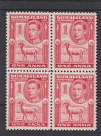 SOMALILAND 1938 1a IN UNMOUNTED MINT BLOCK OF 4 SG 94 X 4 Cat £8 - Somaliland (Protectoraat ...-1959)