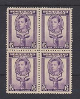 SOMALILAND 1938 6a IN UNMOUNTED MINT BLOCK OF 4 SG 98 X 4 Cat £64 - Somaliland (Protectorat ...-1959)