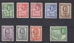 SOMALILAND 1942 SET TO 1R SG 105/113 FINE USED Cat £8.75 - Somaliland (Protectoraat ...-1959)