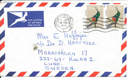 South Africa RSA Air Mail Cover Sent To Sweden Johannesburg 18-8-1975 Topic Stamps BIRDS - Aéreo