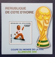¤ NEW YEAR OFFER ¤ IVORY COAST COTE D'IVOIRE 2005 2006 SHEET BLOC - SOCCER WORLD CUP MONDE FOOTBALL GERMANY -  RARE MNH - 2006 – Germany