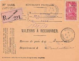 Valeur à Recouvrer : Bone Pour  Mondovi Devant De Lettre - Lettres & Documents