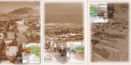 ISRAEL, 2001, Maxi-Card(s), Villages - Kefar-Manahamia SG1536-1538, F5604 - Maximumkaarten