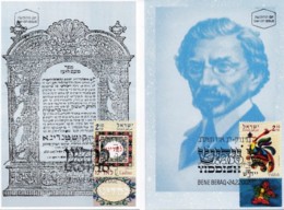 ISRAEL, 2002, Maxi-Card(s), Languages - Yiddish - Ladino, SG1599-1600, F5627 - Tarjetas – Máxima