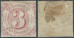 1866 GERMANIA ANTICHI STATI THURN E TAXIS STATI DEL SUD 3 K MH * - RB41-7 - Ungebraucht