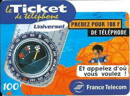 Ticket De Téléphone  - Boussole - 30/09/2001 - Luxe - FT