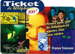 Ticket De Téléphone  - Visage - 31/12/2000 - Luxe - Tickets FT