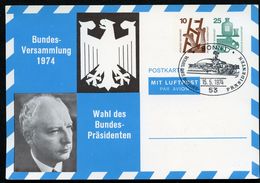 Bund PP79 C1/001 BUNDESPRÄSIDENT WALTER SCHEEL Sost. Bonn 1974  NGK 8,00 € - Postales Privados - Usados