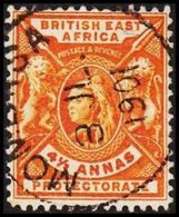 1896. BRITISH EAST AFRICA PROTECTORATE.  Victoria. 4½ ANNAS. MOMBASA 3 JL 1901. (MICHEL 64) - JF318613 - British East Africa