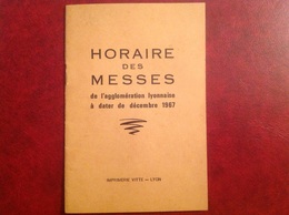 Horaire Des Messes à Lyon Et Agglomération , 1967, 18 Pages - Europa