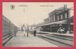 Gembloux - L'Intérieur De La Gare ... Train , Contrôleur  -1920 ( Voir Verso ) - Gembloux