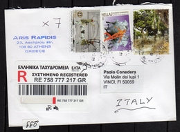 GREECE GRECIA  HELLAS 2019 REGISTERED LETTER LETTERA RACCOMANDATA SEE THE SCAN - Storia Postale