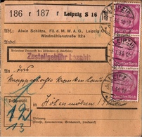 ! 1934 Paketkarte Deutsches Reich, Leipzig S16 Nach Hohenmölsen - Brieven En Documenten