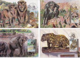 ISRAEL, 1992, Maxi-Card(s), Zoo Animals, SG1177-80, F5440 - Tarjetas – Máxima