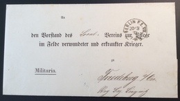 Lettre  Franchise Militaire De Controle De La CROIX ROUGE „BERLIN 1871“(NDP Brief Rotkreuz 1870 Krieg War RED CROSS - Conf. De Alemania Del Norte