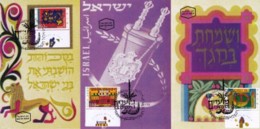 ISRAEL, 1996, Maxi-Card(s), Jewish Festivals, SG1340-1342, F5516 - Tarjetas – Máxima