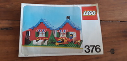 INSTRUCTIONS LEGO BRICKS 376 ORIGINAL 1978 TOWN HOUSE WITH GARDEN - Planos