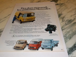 ANCIENNE PUBLICITE UTILITAIRE  MERCEDES BENZ  1972 - Camions