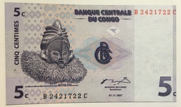 BILLET CONGO 5 CENTIMES - Repubblica Del Congo (Congo-Brazzaville)