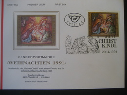 Österreich- Christkindl 29.11.1991, FDC Auf Schmuckkuvert - 1991-00 Covers