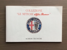 Opuscolo Schede Tecniche Collezione "Le Mitiche Alfa Romeo" Dal 1930 Al 1977 - Machines