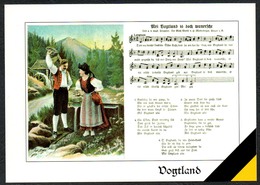 D1876 - TOP Vogtland Liedkarte Reprint - Verlag Bild Und Heimat Reichenbach Qualitätskarte - Vogtland