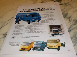 ANCIENNE PUBLICITE UTILITAIRE  MERCEDES BENZ  1972 - Camions