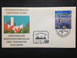 United Nations (Vienna), Uncirculated FDC, "Clean Oceans", 1992 - Brieven En Documenten