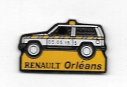Pin's  Ville, Automobile  RENAULT  ORLÉANS, Véhicule  4 X 4  Blanc  ( 45 ) - Renault
