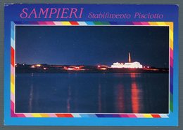 °°° Cartolina - Sampieri Stabilimento Pisciotto Notturno Viaggiata °°° - Ragusa