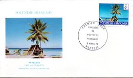 POLYNESIE : FDC Y&T N° 137  " Case Au Tuamotu  " 8/03/78 - Lettres & Documents