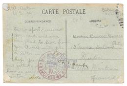 PASSED AS CENSORED 2139 LIEUT USA POUR BRACCO MAURICE MENTON - CPA TAMPON MILITAIRE - Oorlog 1914-18