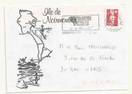 MARIANNE DU BICENTENAIRE N° 2720 émis En Carnet SUR ENVELOPPE + FLAMME NOIRMOUTIER STATION VOILE - 1989-1996 Marianna Del Bicentenario