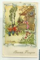 BUONA PASQUA ILLUSTRATA BARNINI 1952 LUCIDA  - VIAGGIATA   FP - Ostern