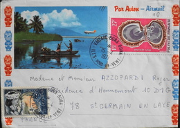 TAHITI > Lettres & Documents - Lettre Illustrée Par Avion Daté Bora-Bora 1971 - En L'état - Brieven En Documenten