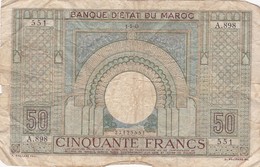 MAROC /  50FRANCS / 01/03/1945 / RARE - Marruecos