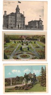 3 Different, CALGARY, Alberta, Canada, Central Schools (pre-1920), Memorial Park & St. George's Island WB Postcards - Calgary