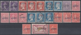 +G2213. Algerie 1924-25. Yvert 18-29. 21 Items O/* - Other & Unclassified