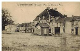 Chenerailles: Place Du Champ De Foire, Autobus Petit Plan - Chenerailles