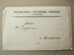 Poland - Old Envelope / PREZYDIUM MIASTA I IZBA HANDLOWA I PRZEMYSLOWA W Krakowie - Lettres & Documents