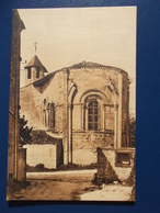 17 DAMPIERRE Sur BOUTONNE : ABSIDE De L'EGLISE , Carte Marron , C.P.A.,carte En Bon état - Dampierre-sur-Boutonne