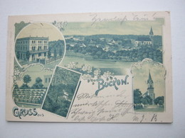 BUCKOW , Hotel, Seltene Karte Um 1899 Mit Marke + Stempel - Buckow