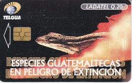 TARJETA DE GUATEMALA DE UNA LAGARTIJA (LADATEL) - Guatemala