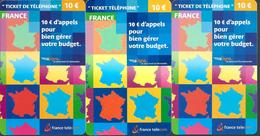 3 Tickets De Téléphone - Verso Et Dates Différentes - FT