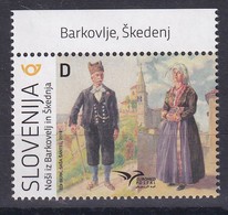 Slovenia 2019 Mint MNH **: Costumes Trachten; Costumes Of The Mediteranian Area; Church Kirche; Euromed Postal - Costumes