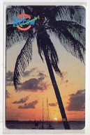 ANTILLES NEERLANDAISES SAINT EUSTACHE REF MV CARDS STAT C5 SUNSET WITH PALMS Année 2000 - Antillas (Nerlandesas)